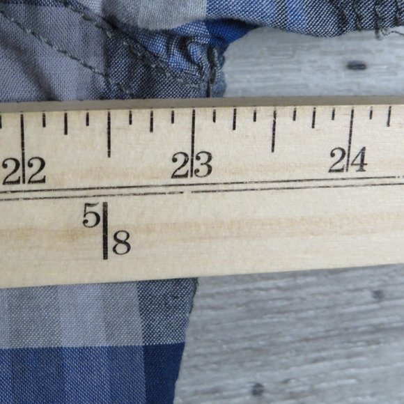 Urban Pipeline* Men's Short Sleeve Snap Button Down Curved Hem Plaid Shirt~Large - Picture 10 of 12